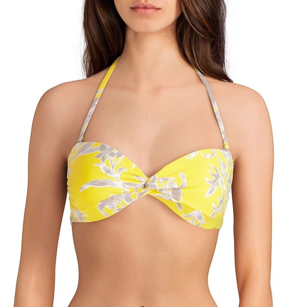 Gianni Bini Yellow Swimsuit Top Size Small